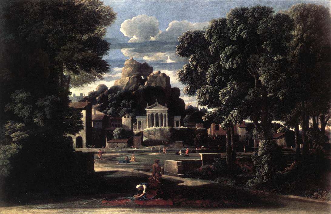 Landscape with the Gathering of the Ashes of Phocion by his Widow af